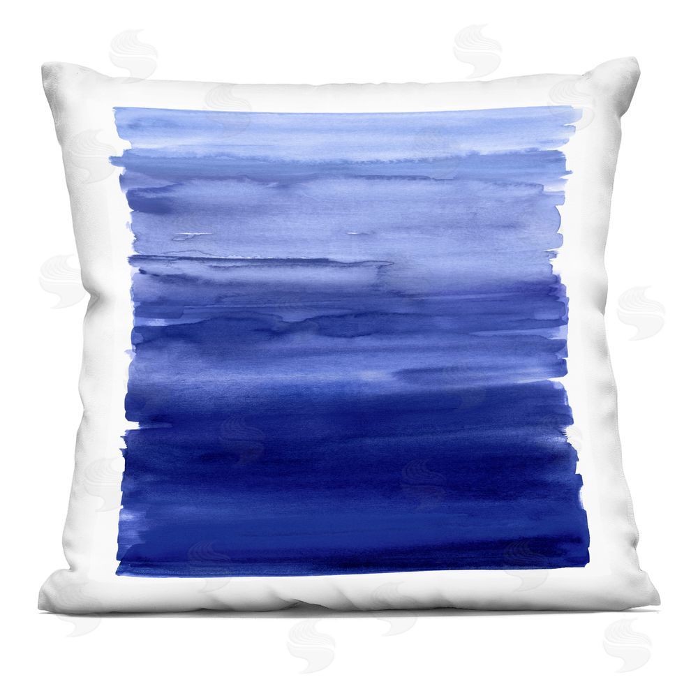 Allie Corbin Indigo Ombre Gradient Indoor Plush Polyester Square Throw Pillow
