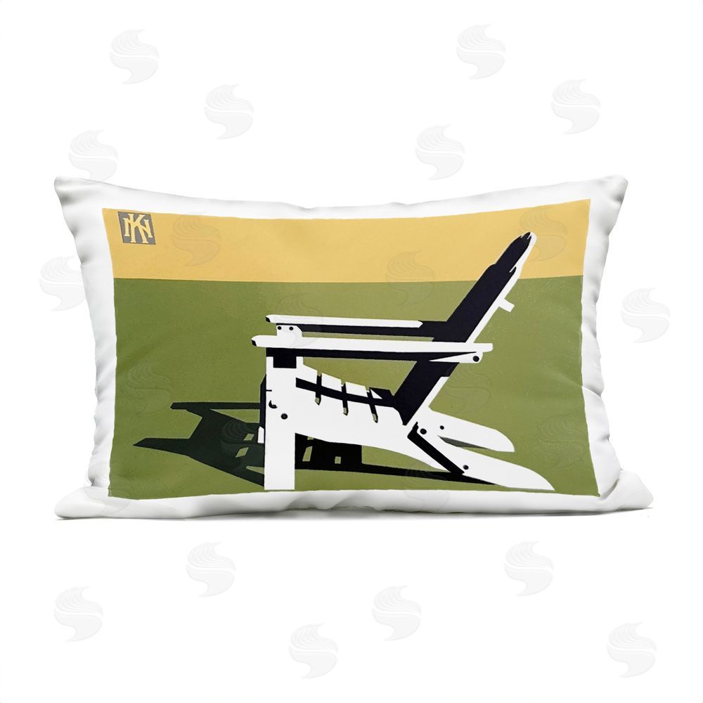 Jadei Graphics Minimal Sunlit Lounge Chair Outdoor Quick-Dry Polyester Lumbar Pillow