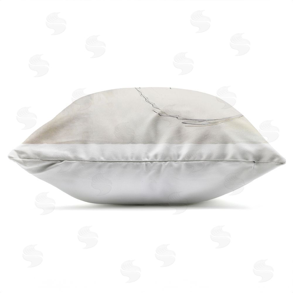 Lorenzo Collective Parisian Cafe Beside Tower Outdoor Quick-Dry Polyester Square Throw Pillow Zipper Detail