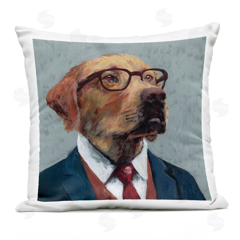 Studio Bautista Bark Kent Portrait Outdoor Quick-Dry Polyester Square Throw Pillow