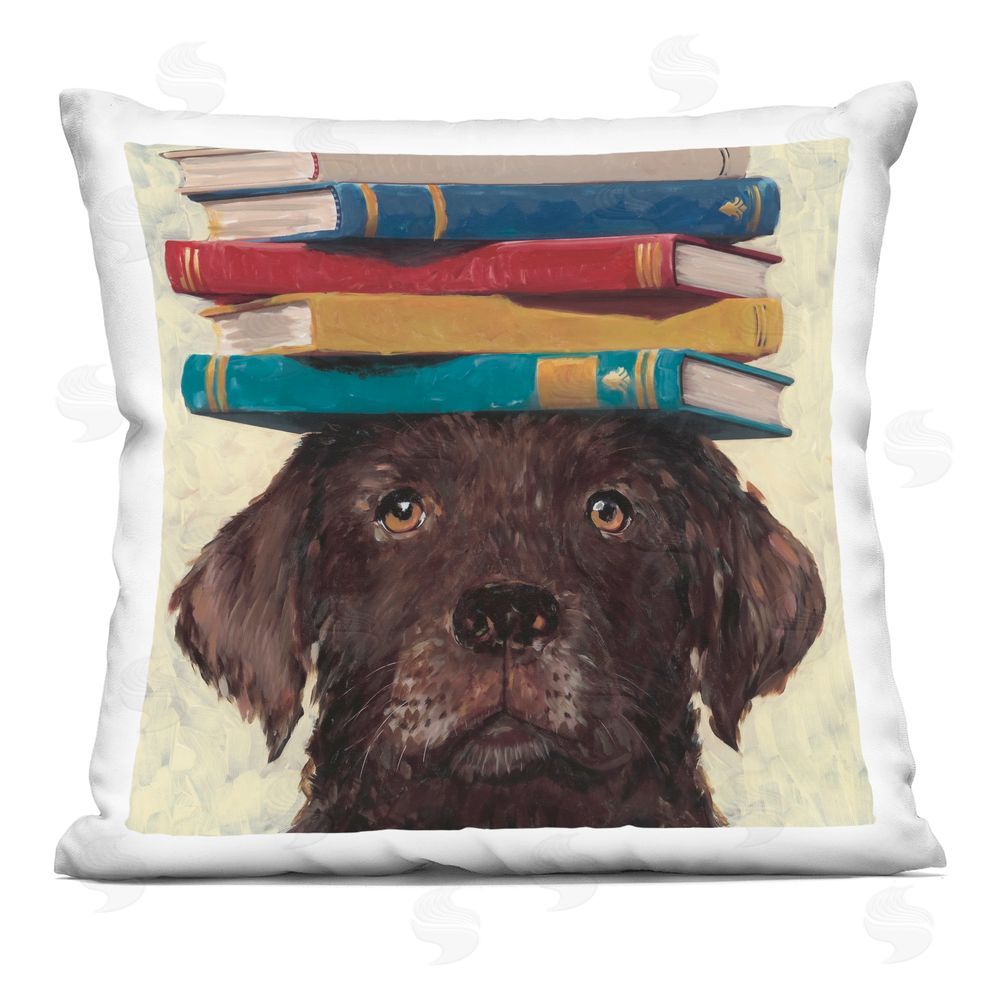 Studio Bautista Studious Abby Dog Indoor Plush Polyester Square Throw Pillow