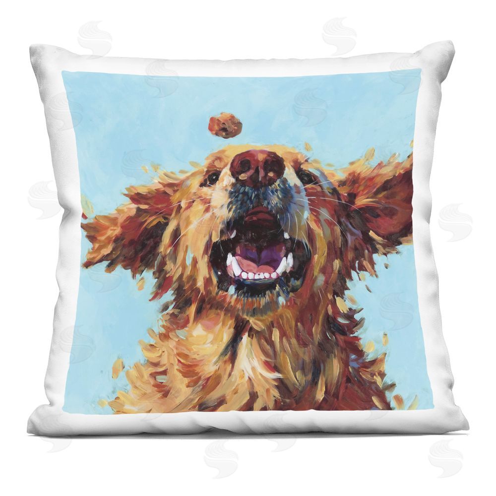 Studio Bautista Treato Loyal Dog Indoor Plush Polyester Square Throw Pillow
