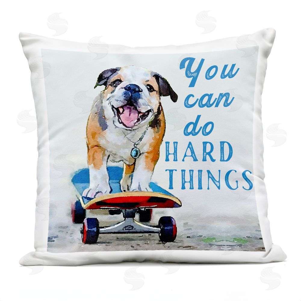Kim Curinga Can Do Hard Things Dog Outdoor Quick-Dry Polyester Square Throw Pillow