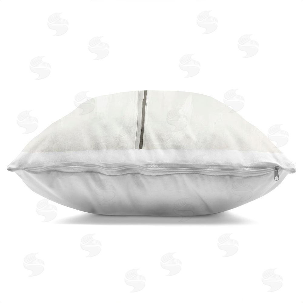 Annabelle Hall Martini with Hued Olives Indoor Plush Polyester Square Throw Pillow Zipper Detail