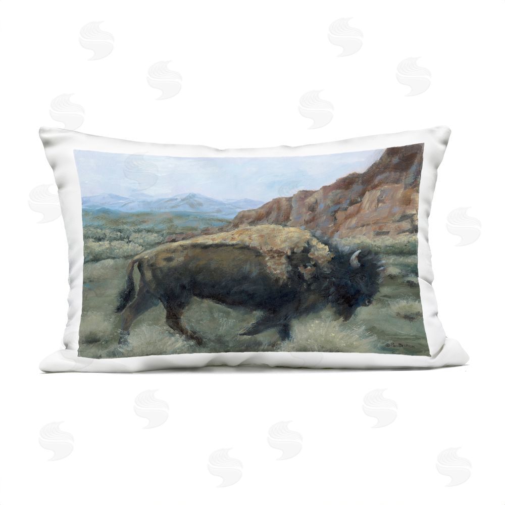 Pam Britton Resident Of The Badlands Outdoor Quick-Dry Polyester Lumbar Pillow