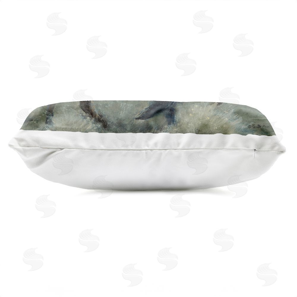 Pam Britton Resident Of The Badlands Outdoor Quick-Dry Polyester Lumbar Pillow Zipper Detail