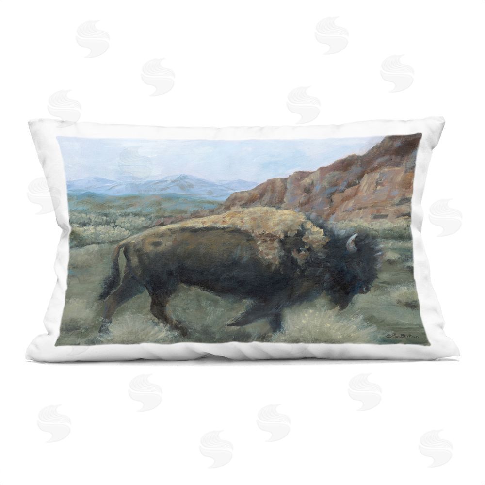 Pam Britton Resident Of The Badlands Indoor Plush Polyester Lumbar Pillow