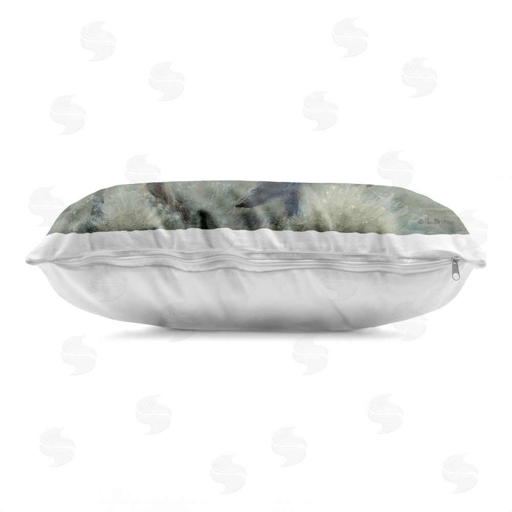 Pam Britton Resident Of The Badlands Indoor Plush Polyester Lumbar Pillow Zipper Detail