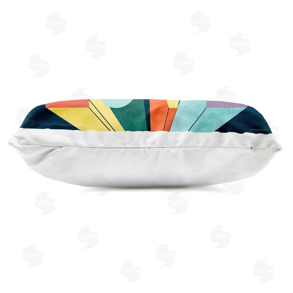 Pam Britton Choose Love Bold & Retro Outdoor Quick-Dry Polyester Lumbar Pillow Zipper Detail