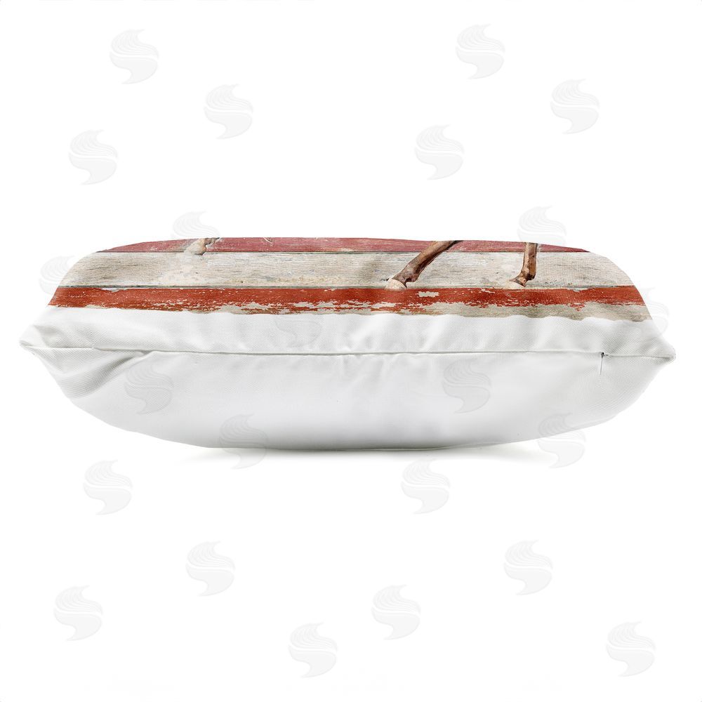 Amber Sterling Galloping Horse Americana Outdoor Quick-Dry Polyester Lumbar Pillow Zipper Detail