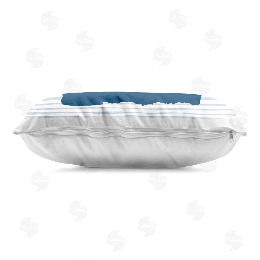 Kim Allen Beach Love Seashells Indoor Plush Polyester Lumbar Pillow Zipper Detail