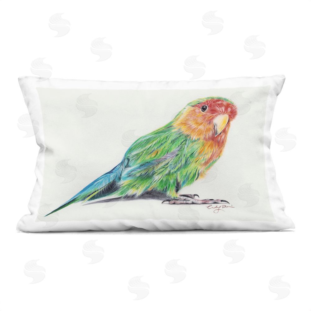 Cady Driver Rainbow Gradient Parakeet Indoor Printed Throw Pillow