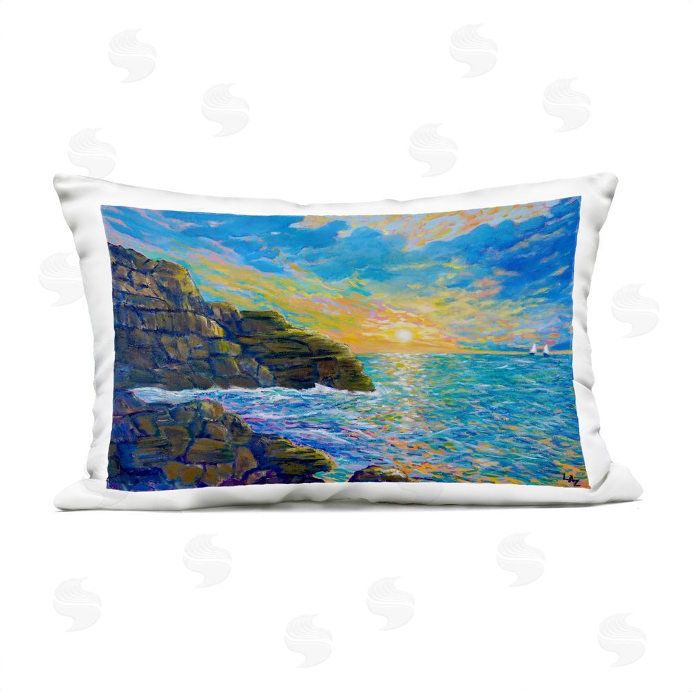 Lee Ann Zirbes Reflections Of The Sea Outdoor Printed Throw Pillow