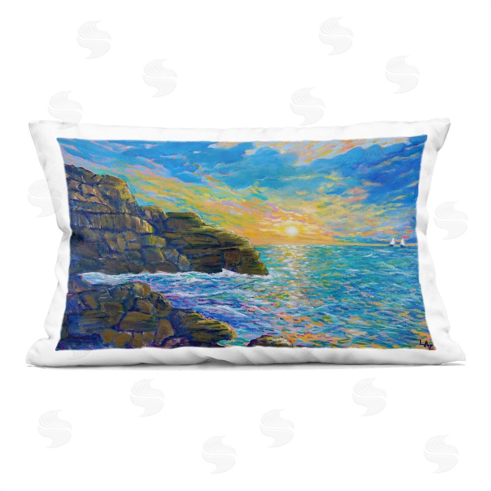 Lee Ann Zirbes Reflections Of The Sea Indoor Printed Throw Pillow