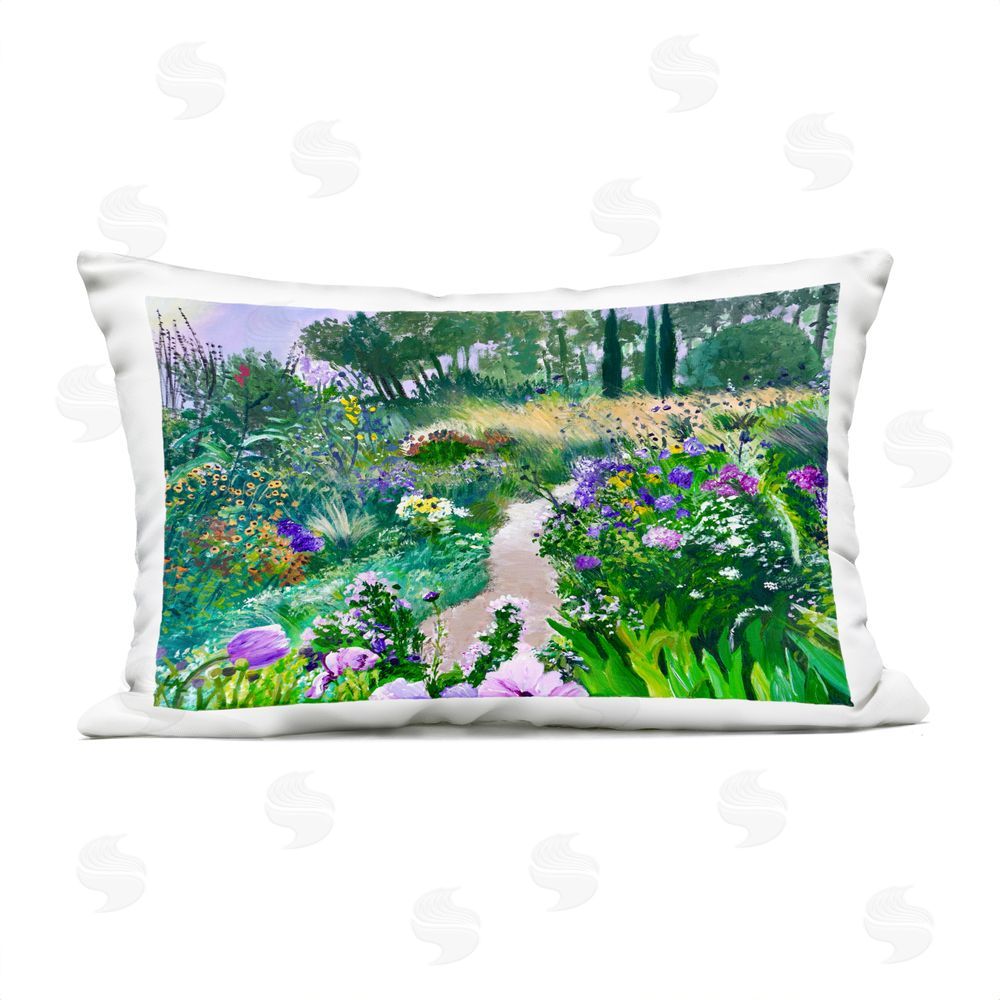 Lee Ann Zirbes Dreamlike Garden Pathway Outdoor Printed Throw Pillow