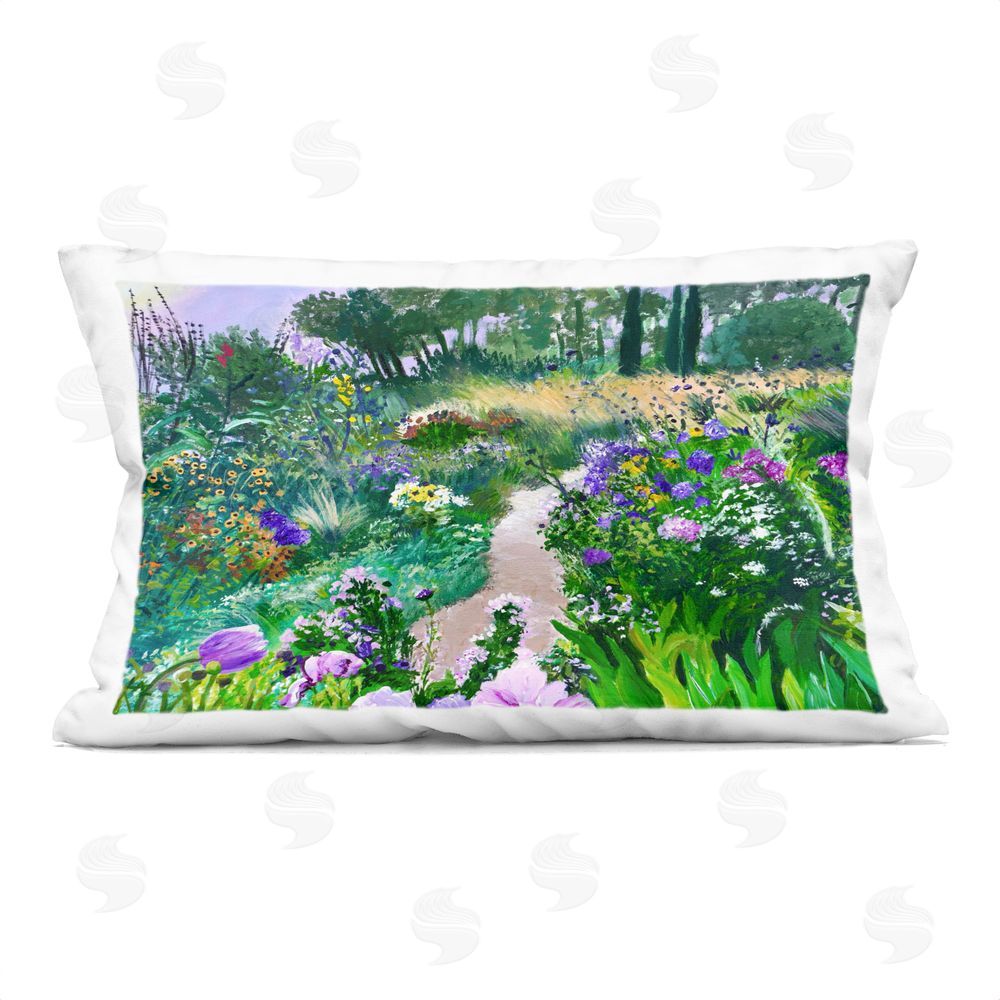 Lee Ann Zirbes Dreamlike Garden Pathway Indoor Printed Throw Pillow