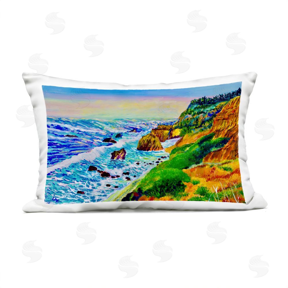 Lee Ann Zirbes Coastal Daydream Waves Outdoor Printed Throw Pillow