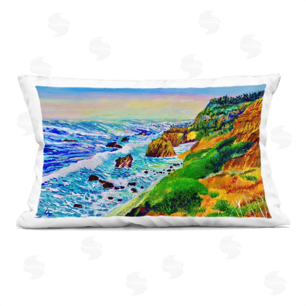 Lee Ann Zirbes Coastal Daydream Waves Indoor Printed Throw Pillow