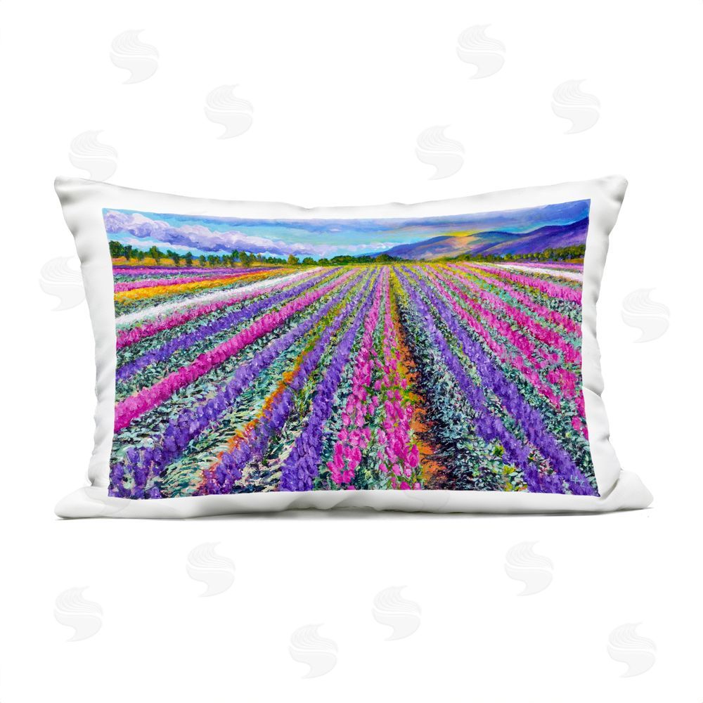 Lee Ann Zirbes Fragrant Lavender Farm Outdoor Printed Throw Pillow