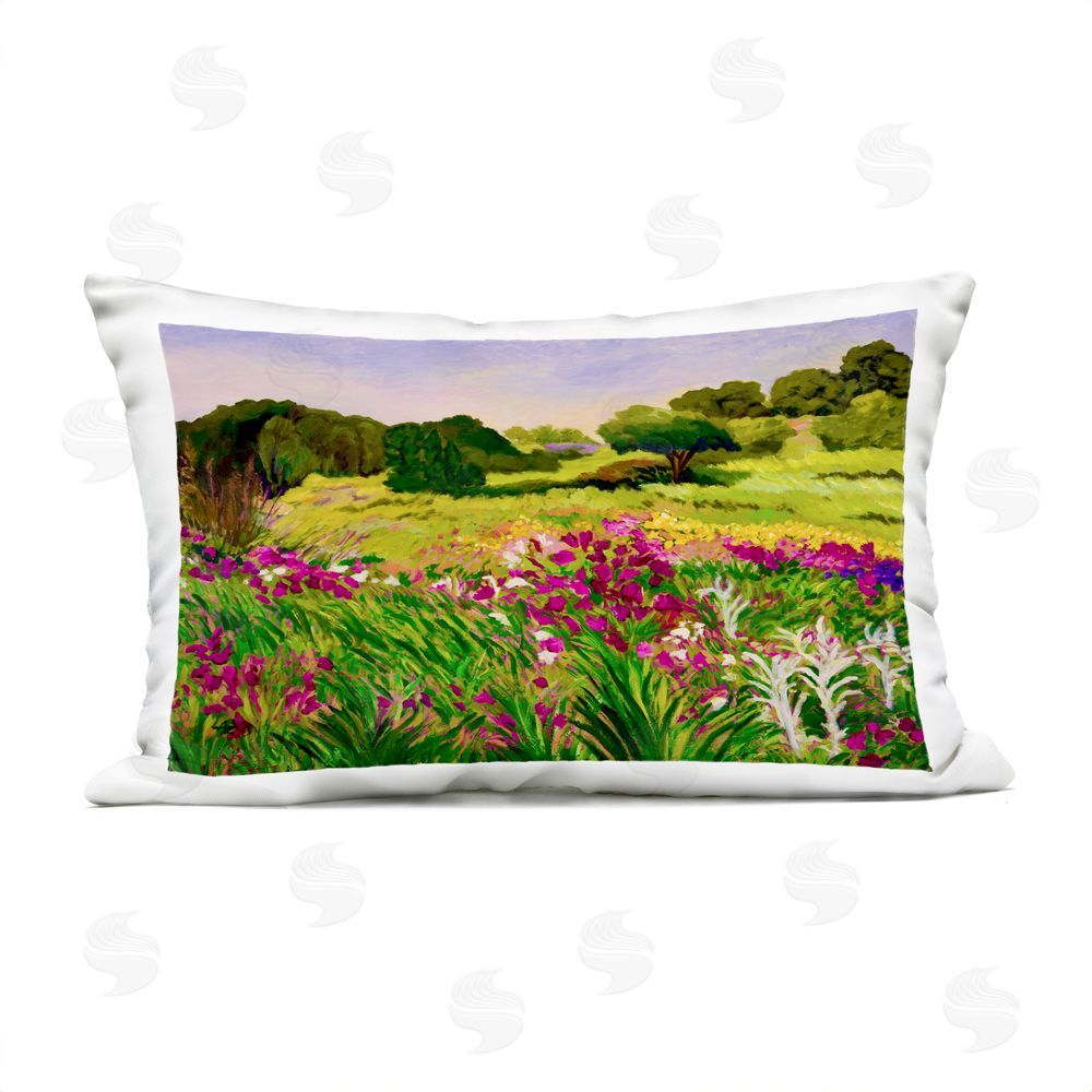Lee Ann Zirbes Promised Vibrant Scenery Outdoor Printed Throw Pillow