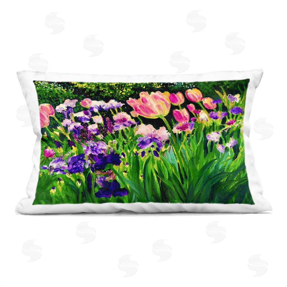 Lee Ann Zirbes Near The Windmill Garden Indoor Printed Throw Pillow