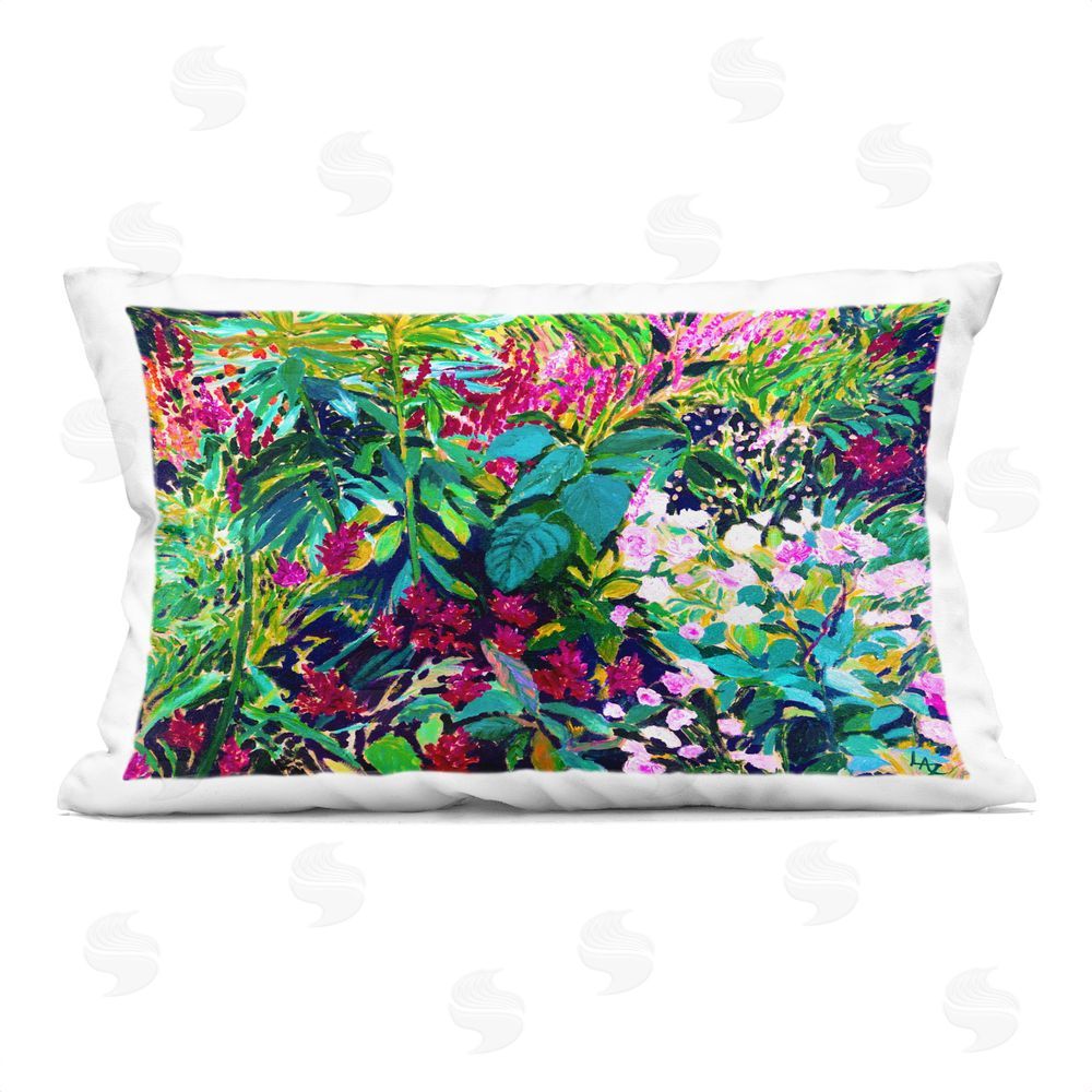 Lee Ann Zirbes Lush & Vibrant Tropical Leaves Indoor Printed Throw Pillow
