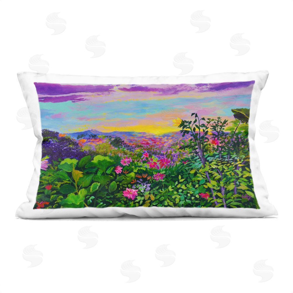Lee Ann Zirbes Highland Flora Overlook Rectugular Printed Throw Pillow