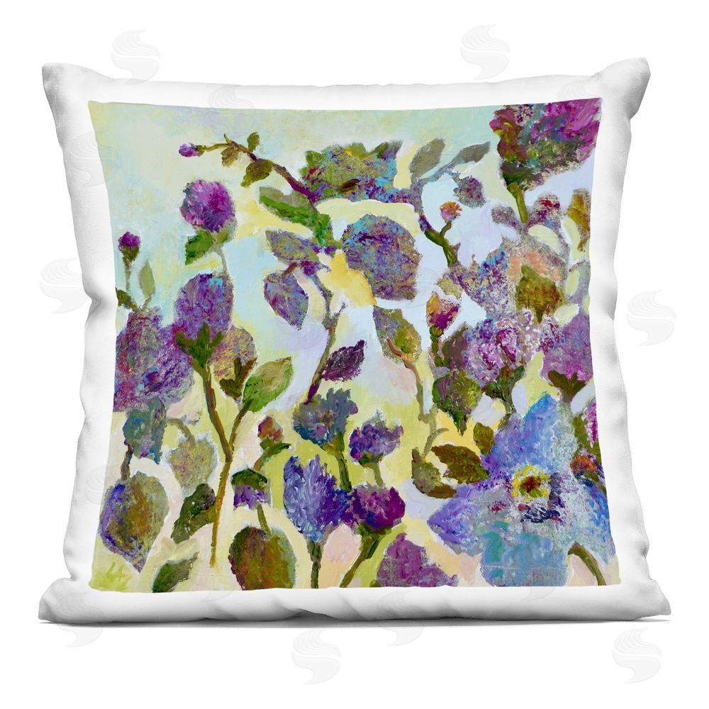 Lee Ann Zirbes Floral Tapestry Abstraction Square Printed Throw Pillow