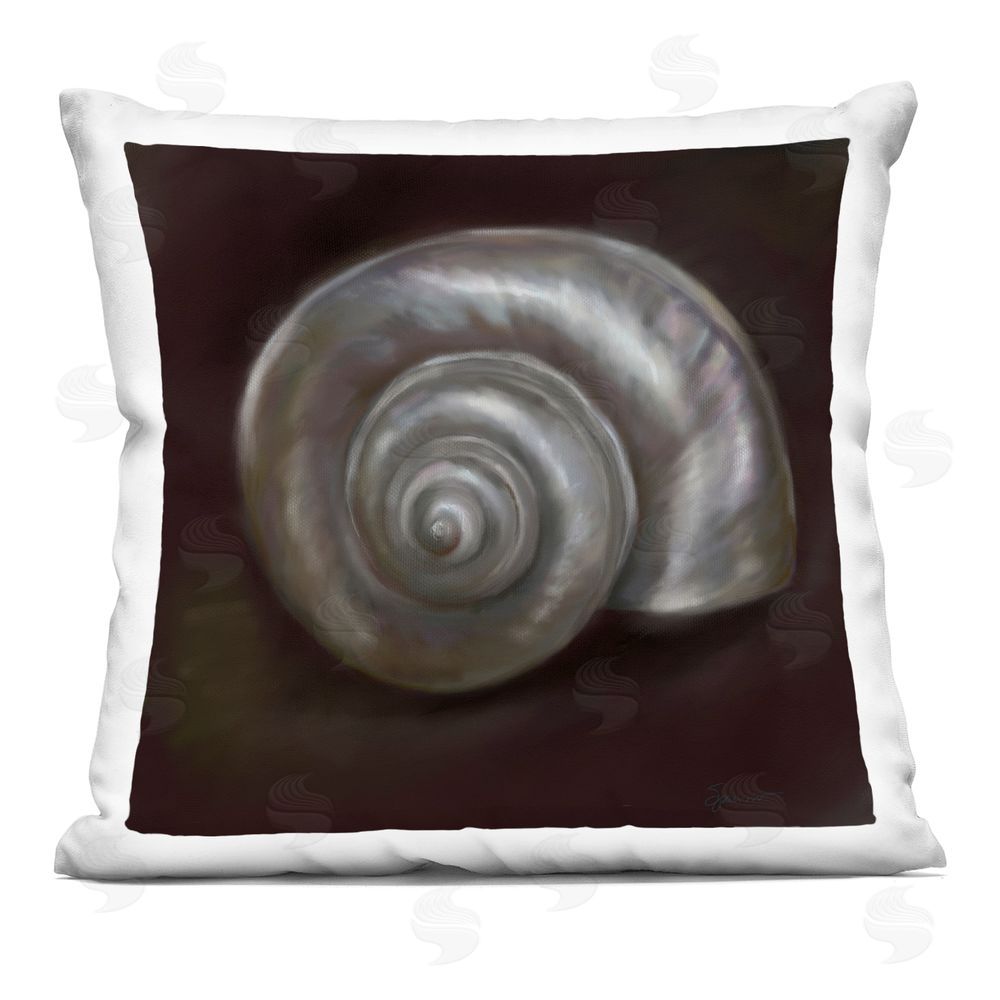 Mary Sparrow Spiral Treasure Of Sea Square Printed Throw Pillow