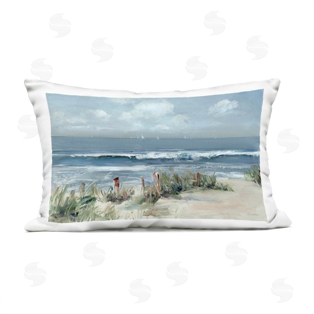 Sally Swatland Brushed Expression of Coast Outdoor Quick-Dry Polyester Lumbar Pillow