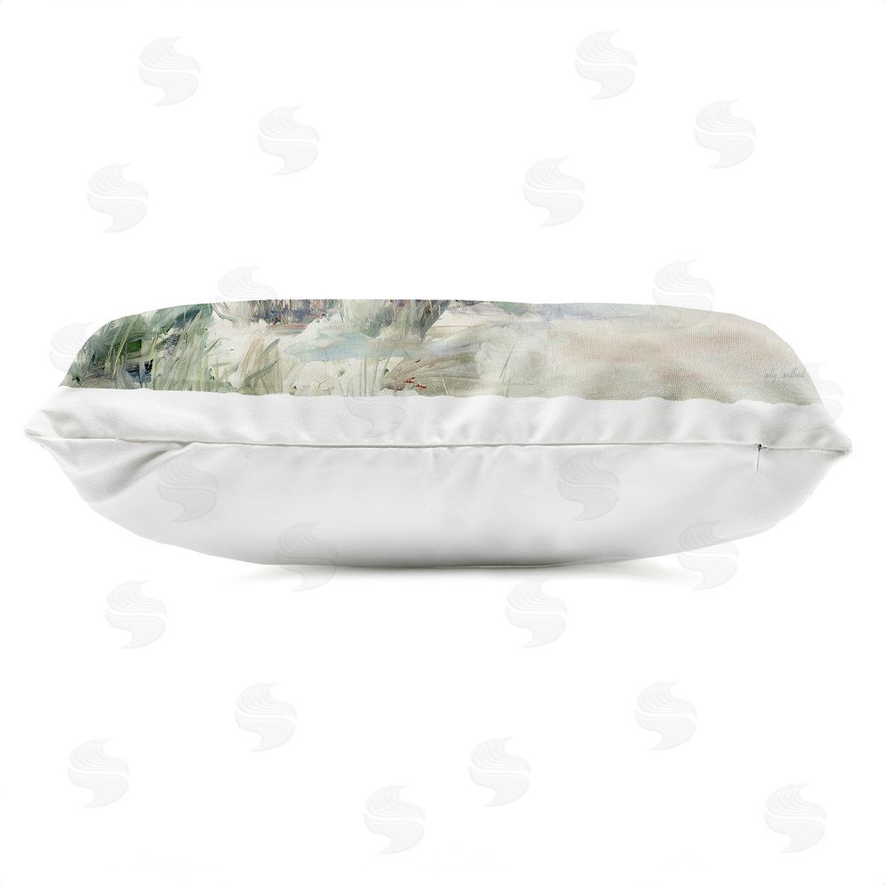 Sally Swatland Brushed Expression of Coast Outdoor Quick-Dry Polyester Lumbar Pillow Zipper Detail