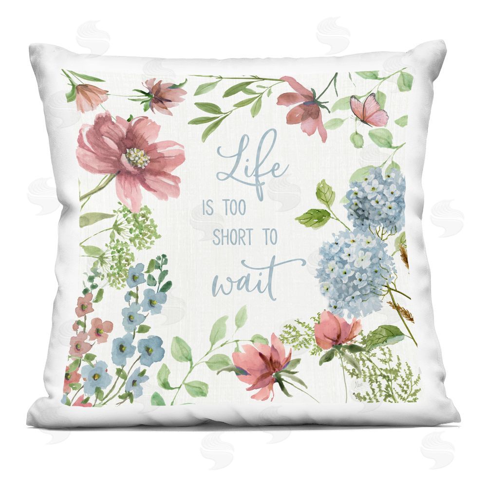 Nan Too Short To Wait Indoor Plush Polyester Square Throw Pillow