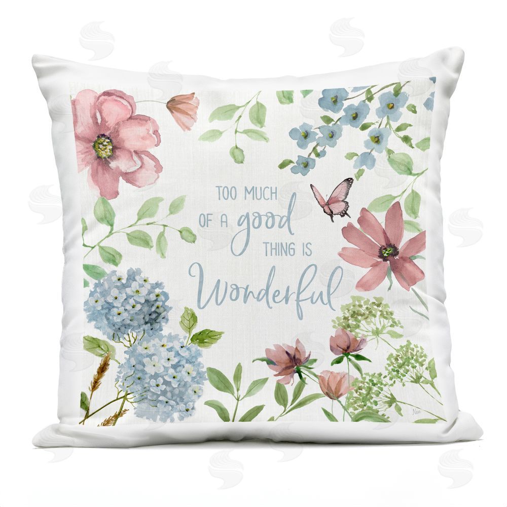 Nan Too Much Of A Good Thing Outdoor Quick-Dry Polyester Square Throw Pillow