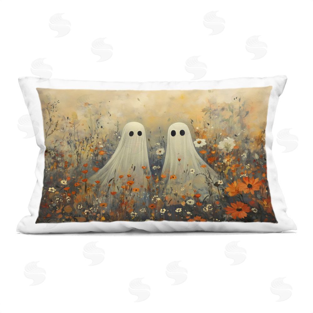 Creative Studio Ghosts in Autumn Meadow Rectugular Printed Throw Pillow