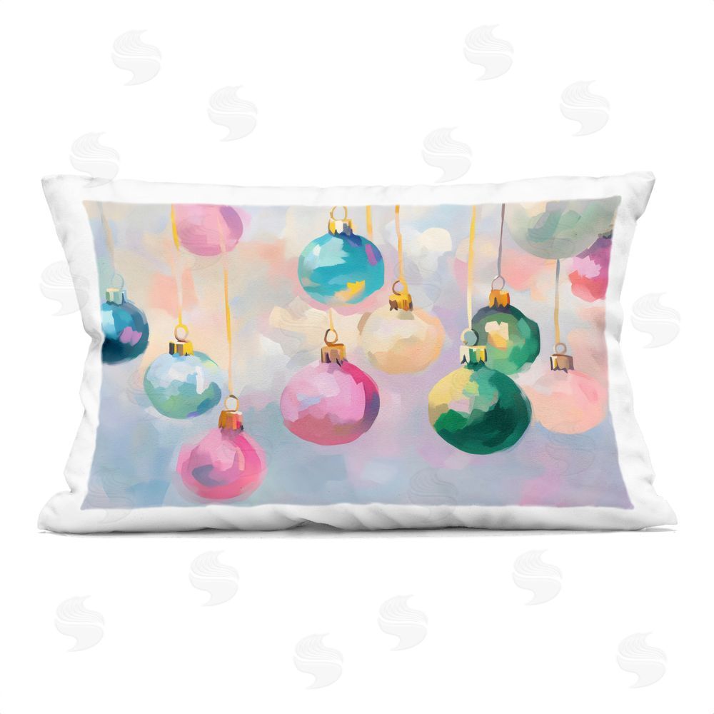 Arlington Prints Colorful Bright Pastel Ornaments Rectugular Printed Throw Pillow