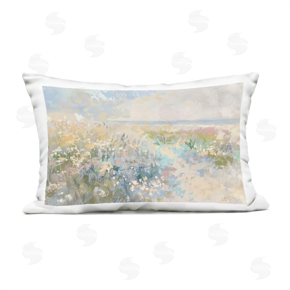 Creative Studio Mottled Pastel Field Impression Outdoor Printed Lumbar Throw Pillow
