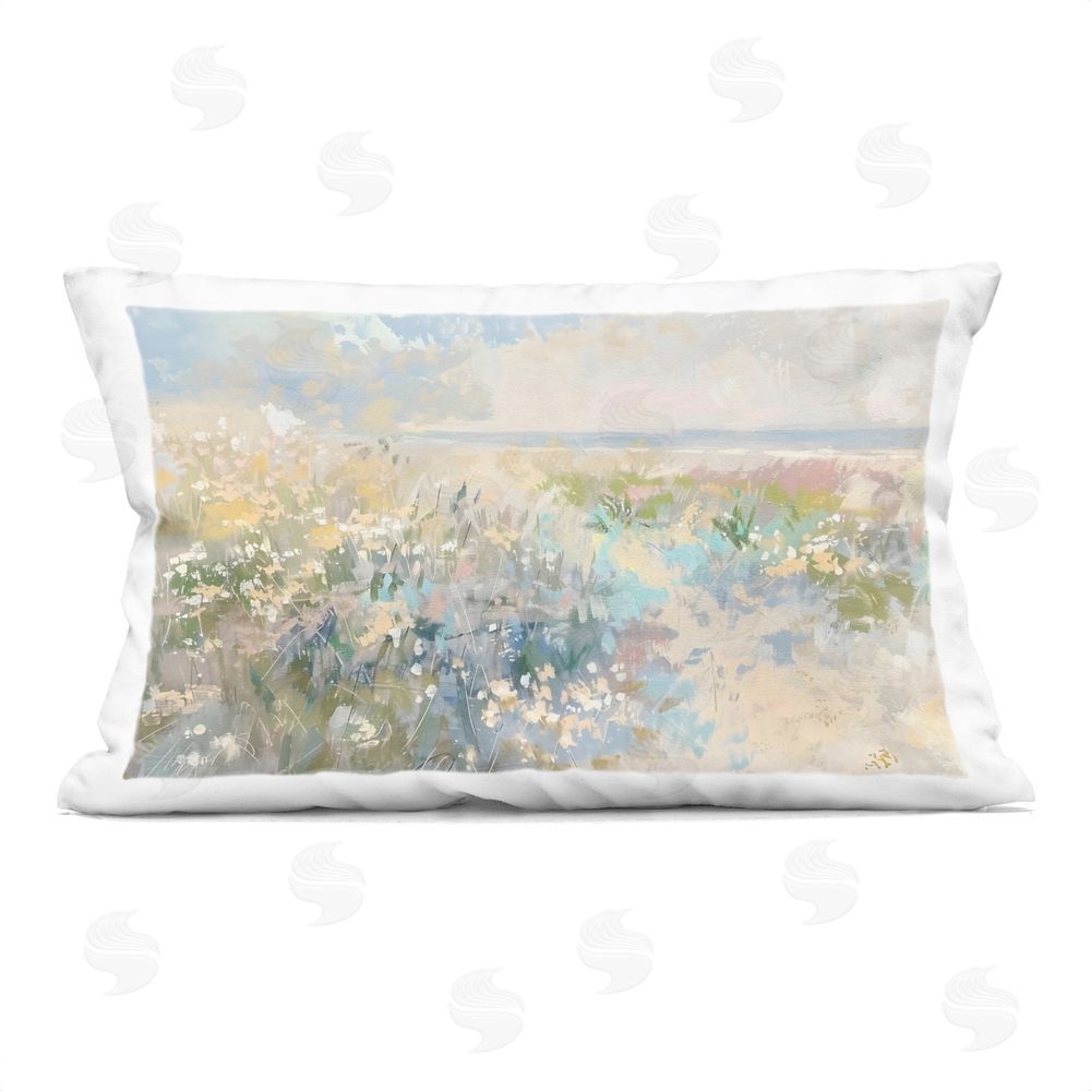 Creative Studio Mottled Pastel Field Impression Printed Lumbar Throw Pillow