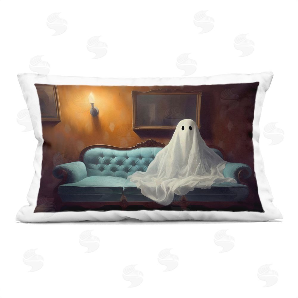 LSR Design Studio Spooky Couch by Candle Light Rectugular Printed Throw Pillow