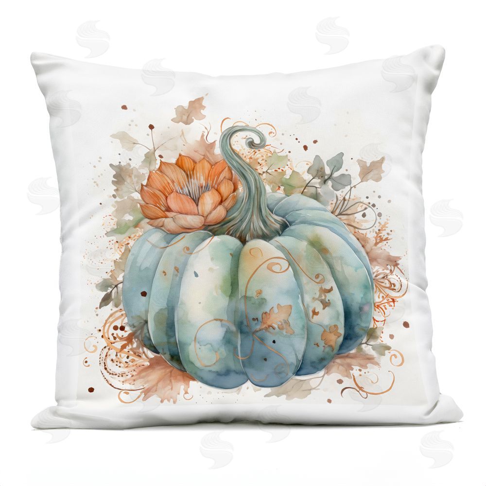 Creative Studio Boho Floral Pumpkin Outdoor Square Printed Throw Pillow