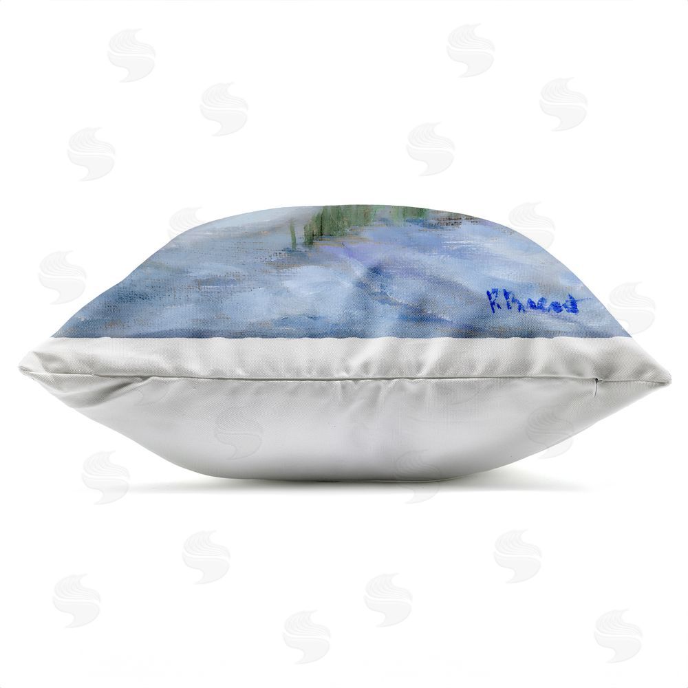 Paul Brent Crooked Island Dunes & Sailboats Outdoor Square Printed Throw Pillow Side View with Zipper Detail
