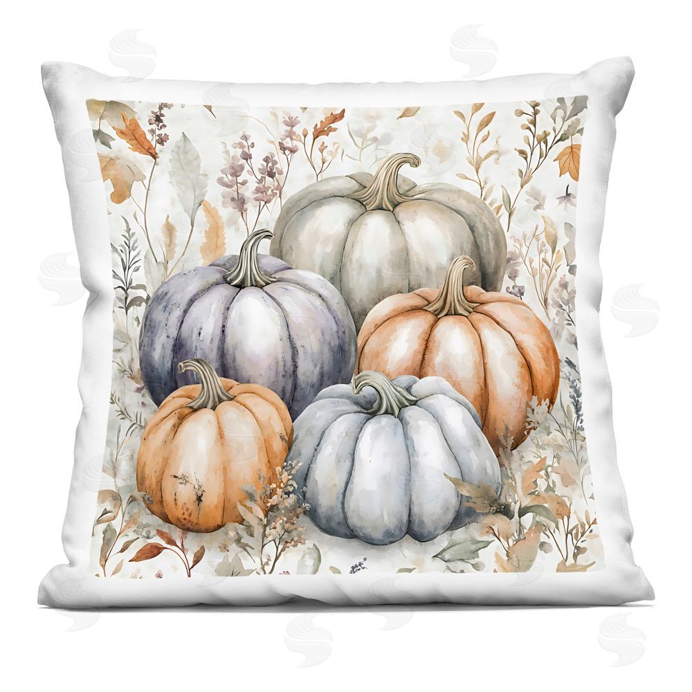Creative Studio Watercolor Floral Harvest Square Printed Throw Pillow