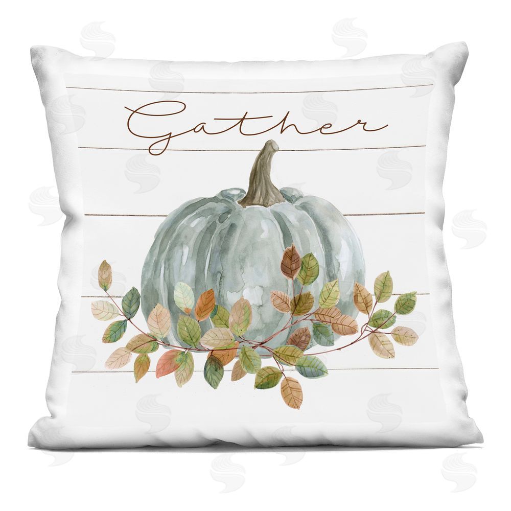 Livi and Finn Autumn Memories Gather Square Printed Throw Pillow
