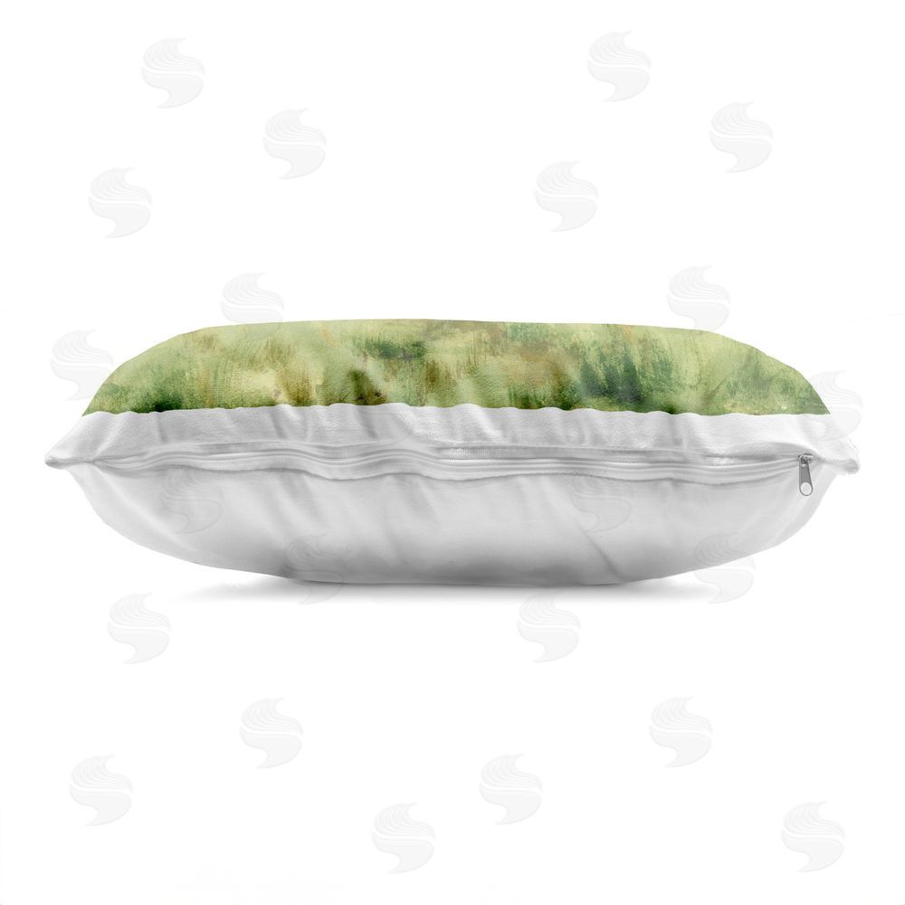 Michael Willett Sheep Trio in Field Indoor Plush Polyester Lumbar Pillow Zipper Detail