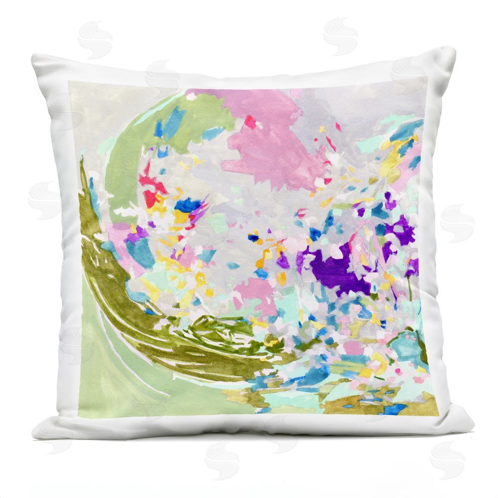 Melissa Wang Dynamic Flowing Color Outdoor Quick-Dry Polyester Square Throw Pillow