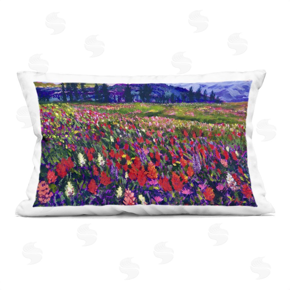 Lee Ann Zirbes Roadside Rhythm Meadow Rectugular Printed Throw Pillow