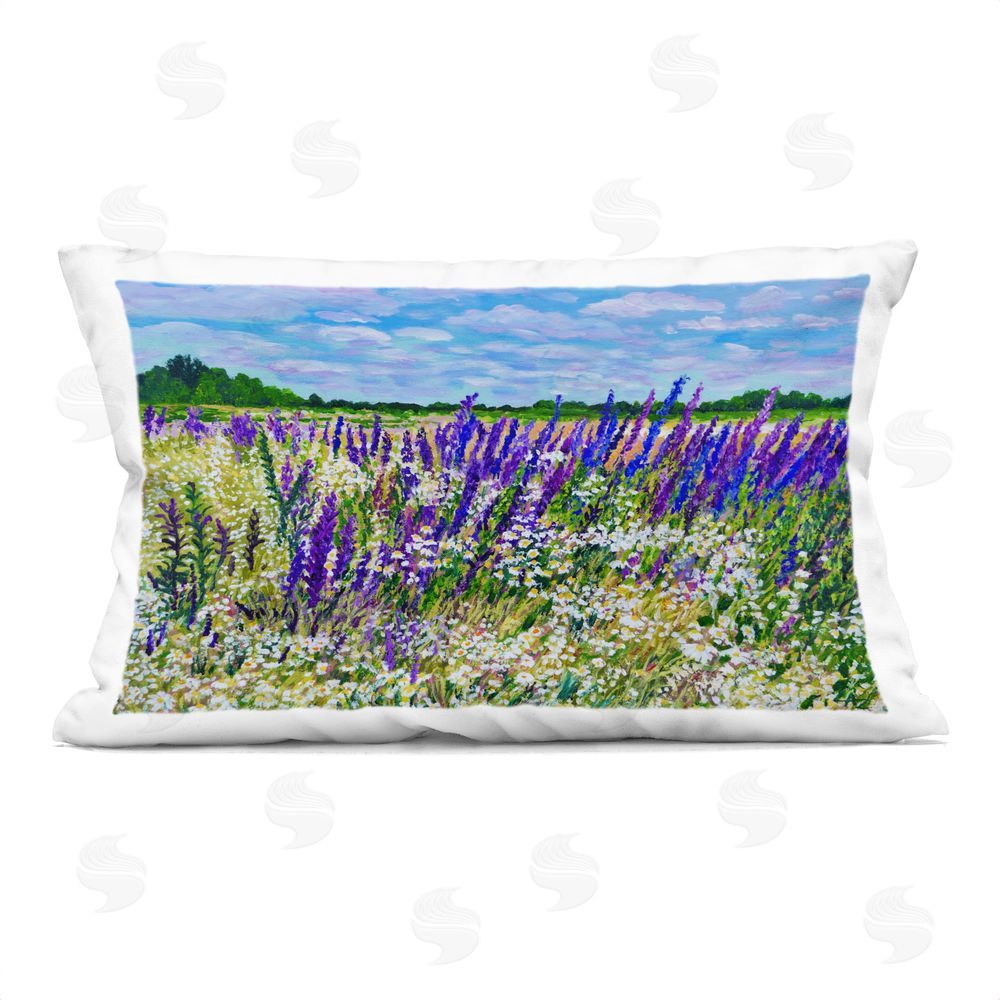 Lee Ann Zirbes Summer's Bounty Meadow Rectugular Printed Throw Pillow