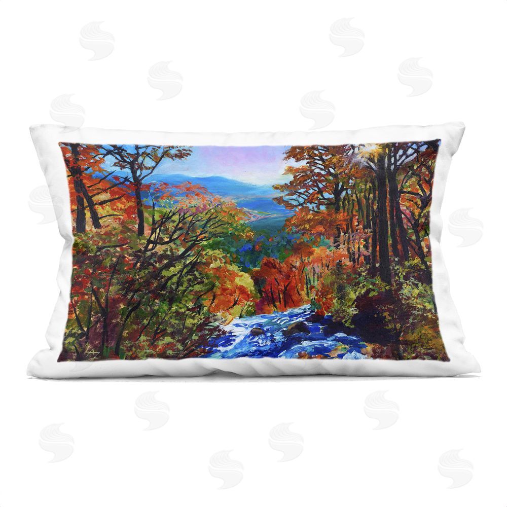 Lee Ann Zirbes Mountain Top Mosaic Rectugular Printed Throw Pillow