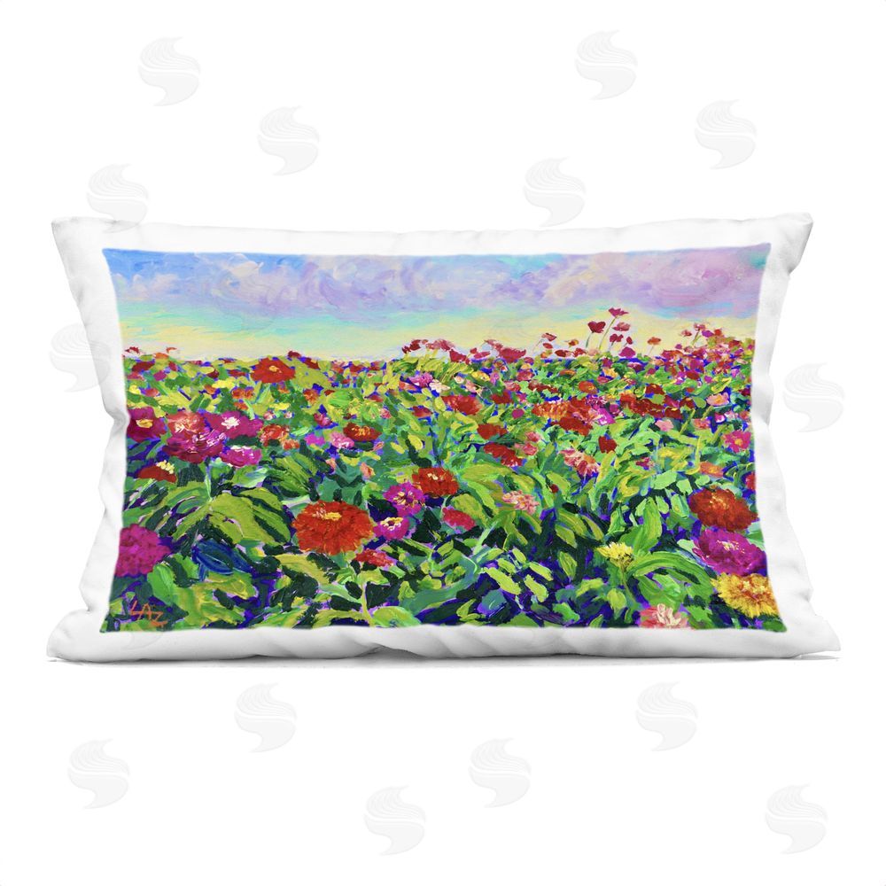 Lee Ann Zirbes Hot Summer Blooms Rectugular Printed Throw Pillow