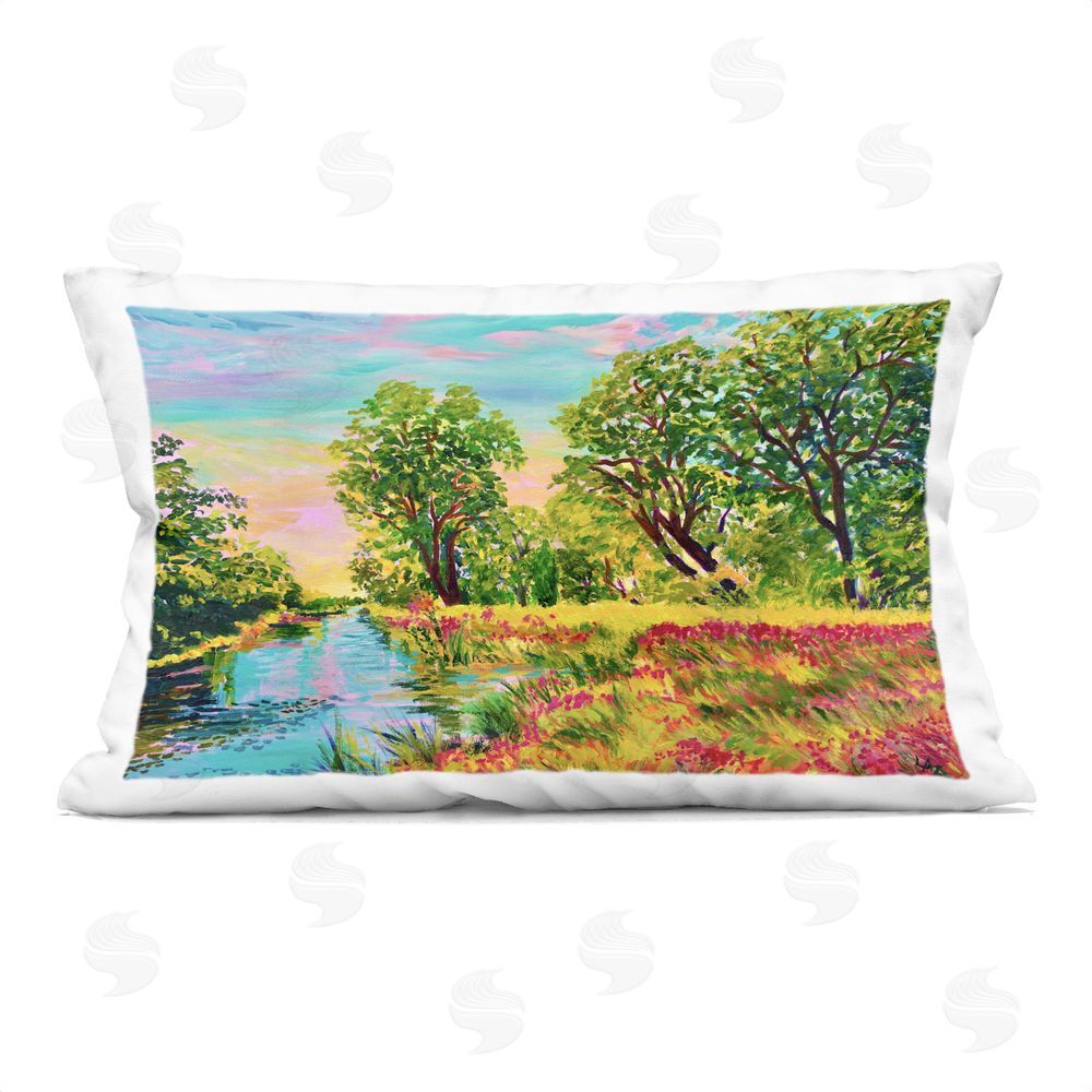 Lee Ann Zirbes Day Of Grace Landscape Rectugular Printed Throw Pillow