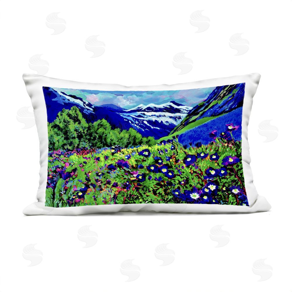 Lee Ann Zirbes Memory Mountain Valley Outdoor Rectugular Printed Throw Pillow